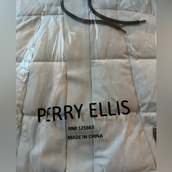 PERRY ELLIS light gray & black puffer tech jacket coat  Size L NWT winter ski - Picture 12 of 12